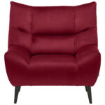Fauteuil, rood textiel thumbnail 3