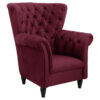 Fauteuil, rood textiel