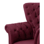 Fauteuil, rood textiel thumbnail 3