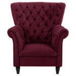 Fauteuil, rood textiel thumbnail 4
