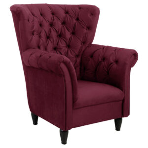 Fauteuil, rood textiel