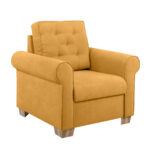 Fauteuil, geel textiel thumbnail 2