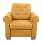 Fauteuil, geel textiel thumbnail 3