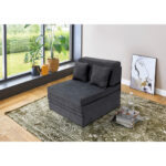 Fauteuil met beenfunctie, grijs textiel thumbnail 2