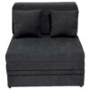 Fauteuil met beenfunctie, grijs textiel