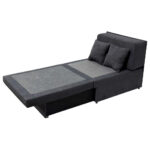Fauteuil met beenfunctie, grijs textiel thumbnail 4