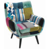 Fauteuil, veelkleurig textiel