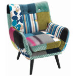 Fauteuil, veelkleurig textiel thumbnail 1