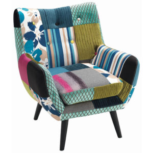 Fauteuil, veelkleurig textiel