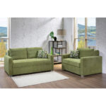 STOEL MET RUG, groen textiel thumbnail 4