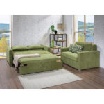 STOEL MET RUG, groen textiel thumbnail 5