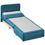 Fauteuil met bed, blauw textiel thumbnail 4
