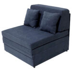 STOEL MET RUG, blauw textiel thumbnail 3