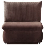Fauteuil met bed, bruin textiel thumbnail 4
