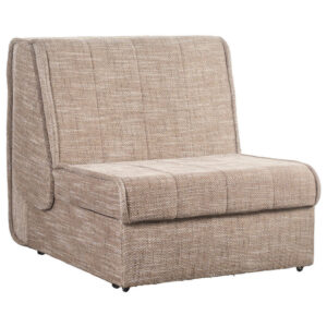 Fauteuil met bed, bruin hout