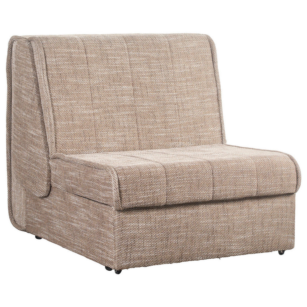 Fauteuil met bed, bruin hout