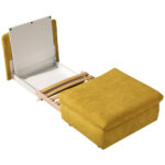 Fauteuil met bed, geel textiel thumbnail 3