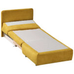 Fauteuil met bed, geel textiel thumbnail 4