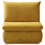 Fauteuil met bed, geel textiel thumbnail 5