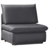 Fauteuil met bed, grijs textiel