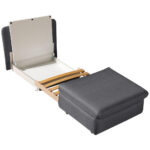 Fauteuil met bed, grijs textiel thumbnail 5