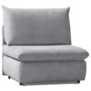 Fauteuil met bed, lichtgrijs textiel