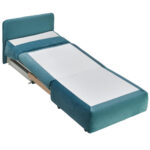 Fauteuil met bed, turquoise textiel thumbnail 5