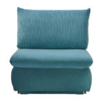 Fauteuil met bed, turquoise textiel thumbnail 6