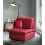 Fauteuil met bed, wijnrood textiel thumbnail 2