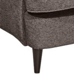STOEL MET HOOFDSTEUN, bruin textiel, houtmateriaal thumbnail 6