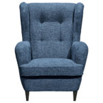 STOEL MET HOOFDSTEUN, donkerblauw houtmateriaal, textiel thumbnail 3