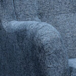 STOEL MET HOOFDSTEUN, donkerblauw houtmateriaal, textiel thumbnail 4