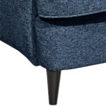 STOEL MET HOOFDSTEUN, donkerblauw houtmateriaal, textiel thumbnail 6