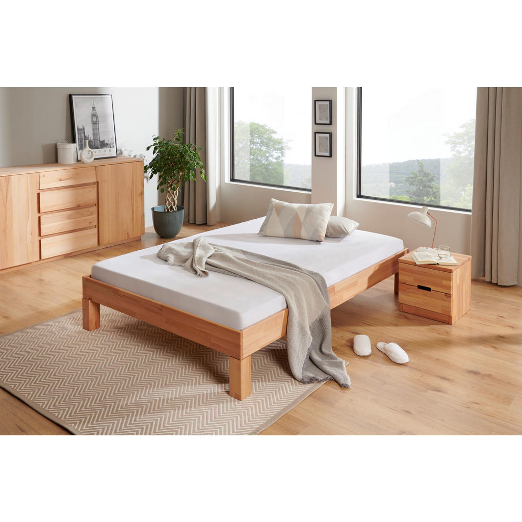 FUTONBED 140 cm x 200 cm, beukenhout (kernhout)
