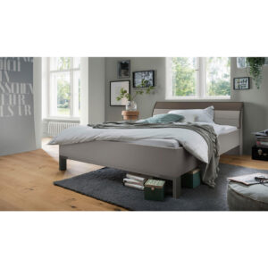 FUTONBED 160 cm x 200 cm, houtmateriaal grijs