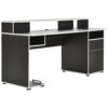 SPELTAFEL houtmateriaal zwart, wit