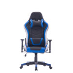 GAMING STOEL metaal, kunststof, textiel blauw, zwart, wit thumbnail 2