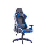 GAMING STOEL metaal, kunststof, textiel blauw, zwart, wit thumbnail 1