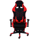 GAMING STOEL metaal, kunststof, textiel rood, zwart thumbnail 2