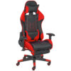 GAMING STOEL metaal, kunststof, textiel rood, zwart