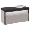 GARDEROBEBANK zwart, beige