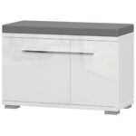 GARDEROBE BANK wit, wit, hoogglans thumbnail 1