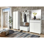 GARDEROBEBANK zilverkleur, wit thumbnail 2
