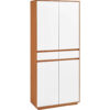 GARDEROBE deels effen wit, eikenkleur