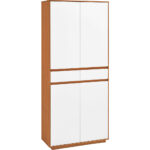 GARDEROBE deels effen wit, eikenkleur thumbnail 1