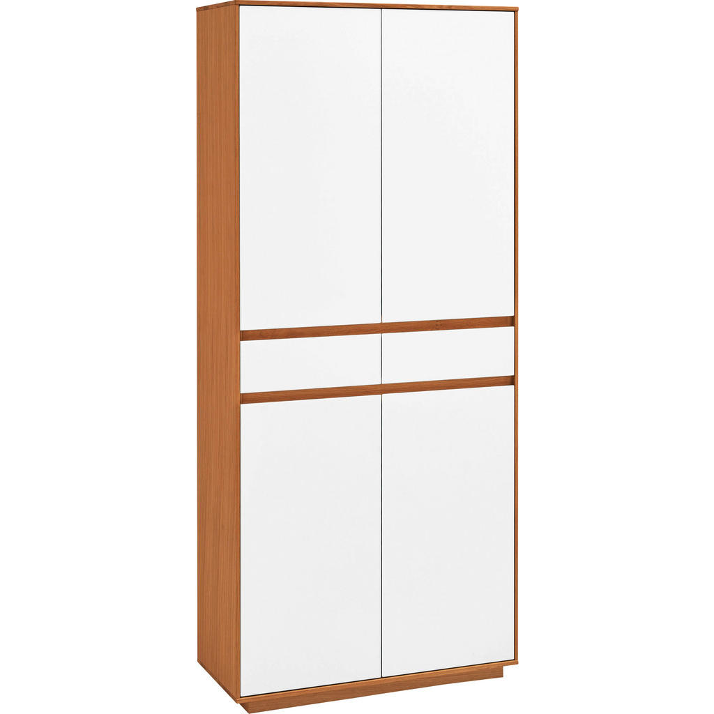 GARDEROBE deels effen wit, eikenkleur