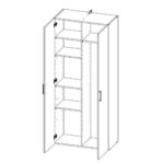 GARDEROBE wit, eikenkleur thumbnail 5