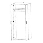 GARDEROBE wit, eikenkleur thumbnail 5