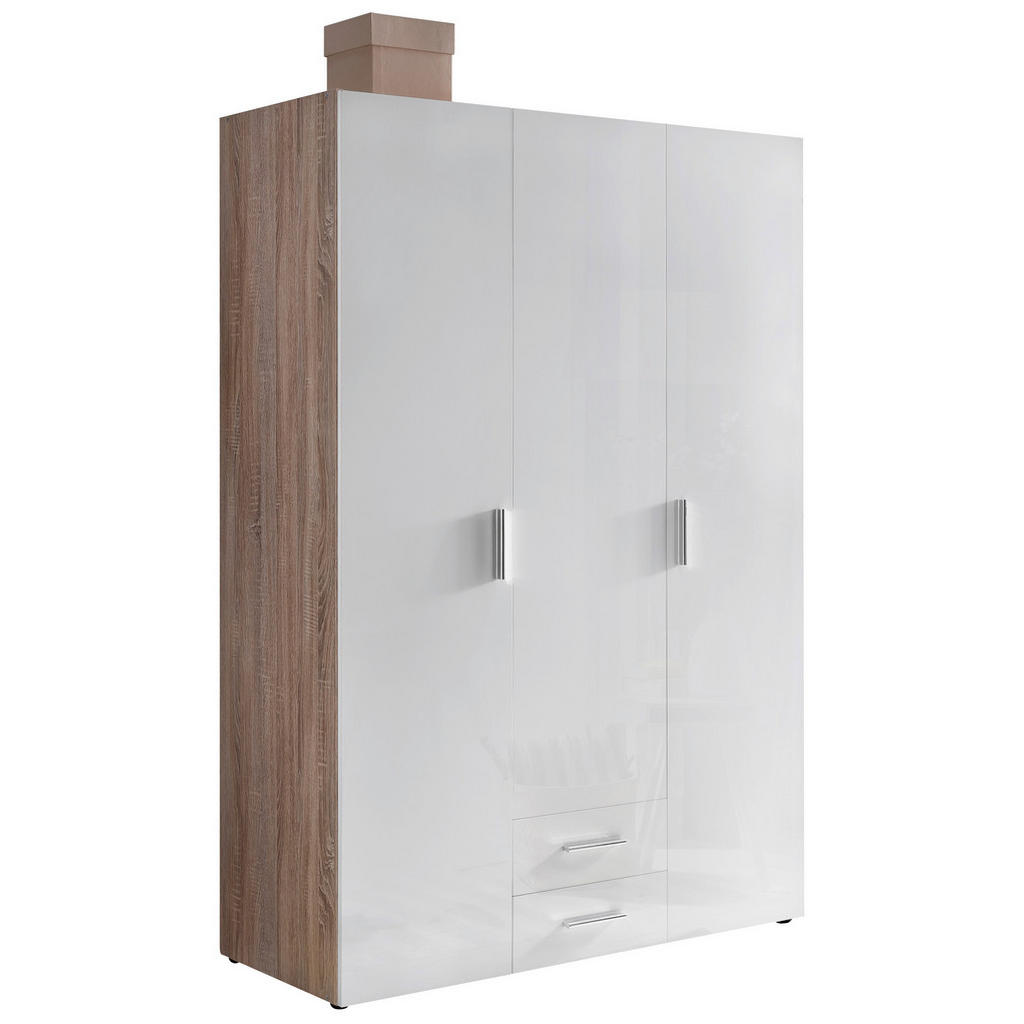 GARDEROBE wit, eikenkleur
