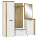 GARDEROBE wit, ambachtelijk eiken, wit, hoogglans thumbnail 4